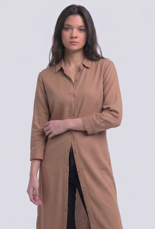 Dress Lengan Panjang Prisy Brown