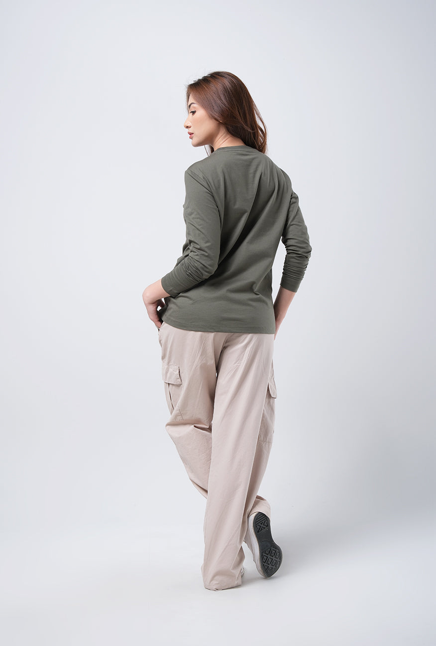 T-Shirt Lengan Panjang Daphne Olive