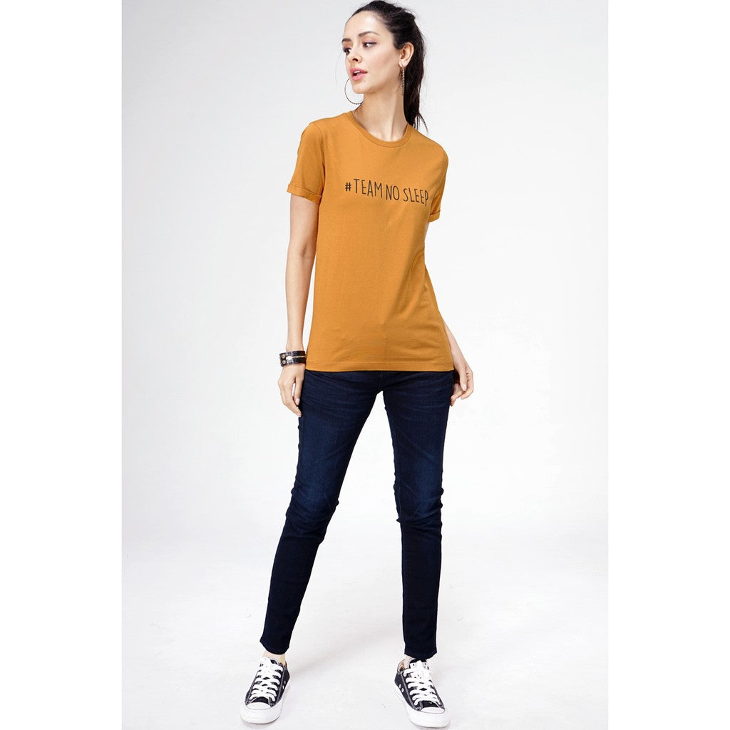 T-Shirt Lengan Pendek Marvosa Dark Mustard