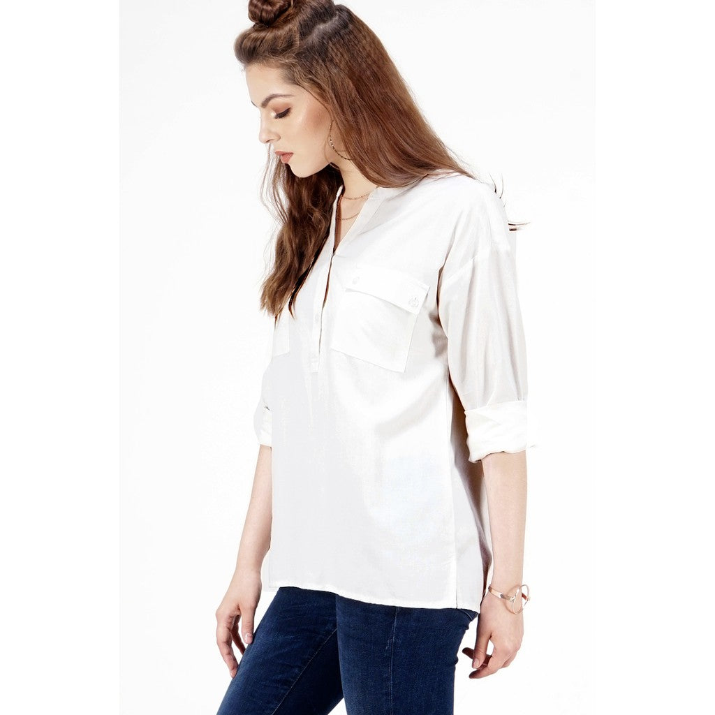 Logo Jeans Aqila White Shirt  24780L9WT
