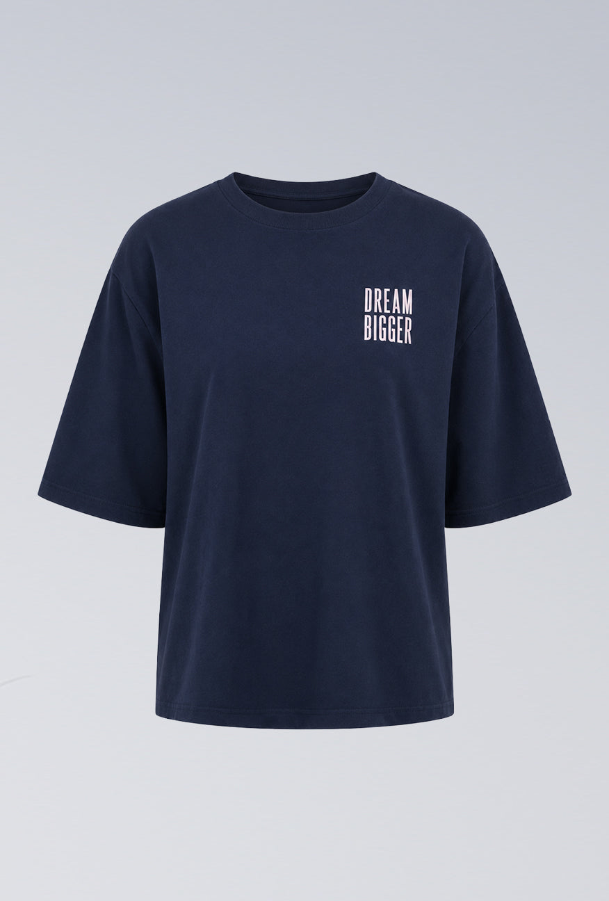 T-Shirt Lengan Pendek Maurine Navy