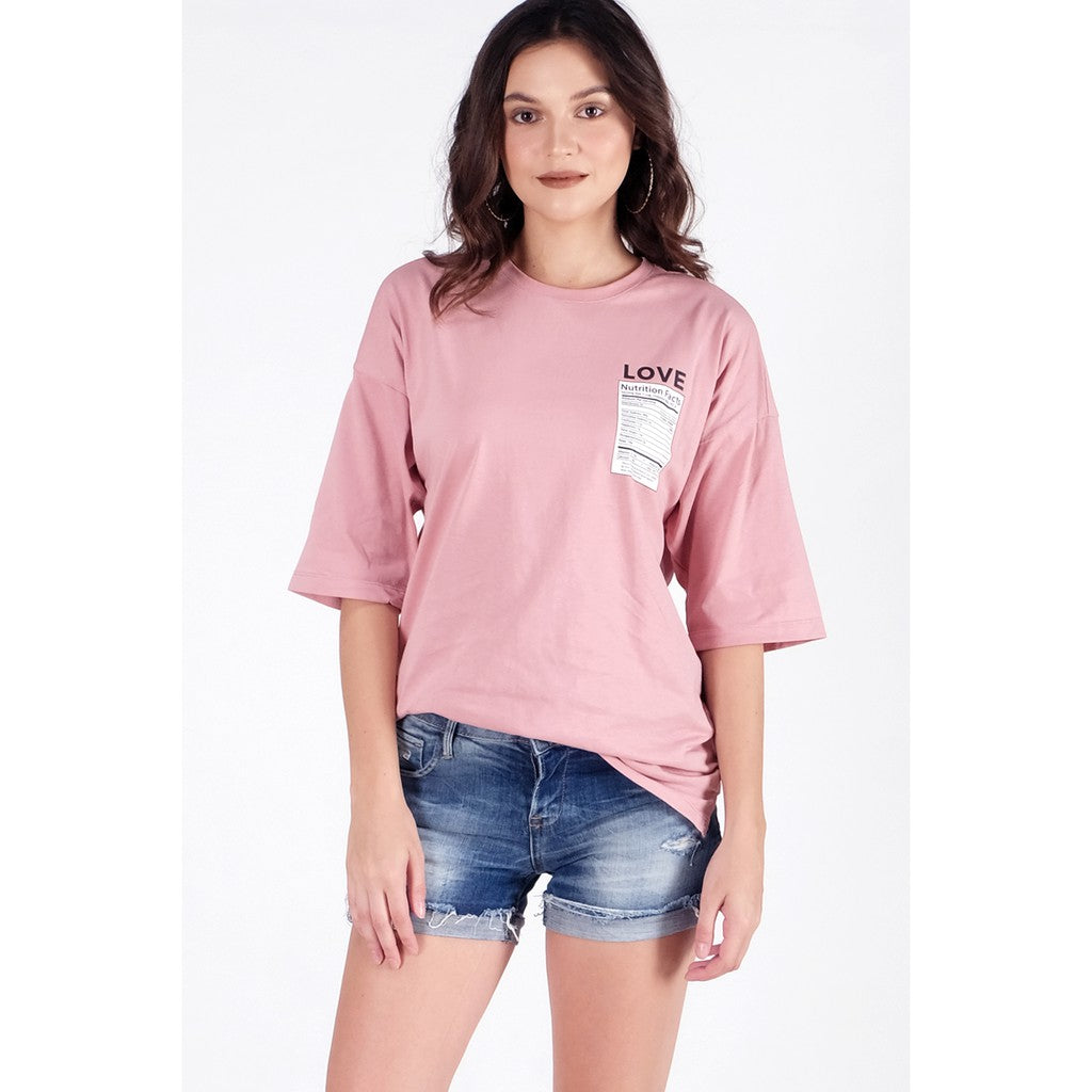 T-shirt Lengan Pendek Ekhion Pink