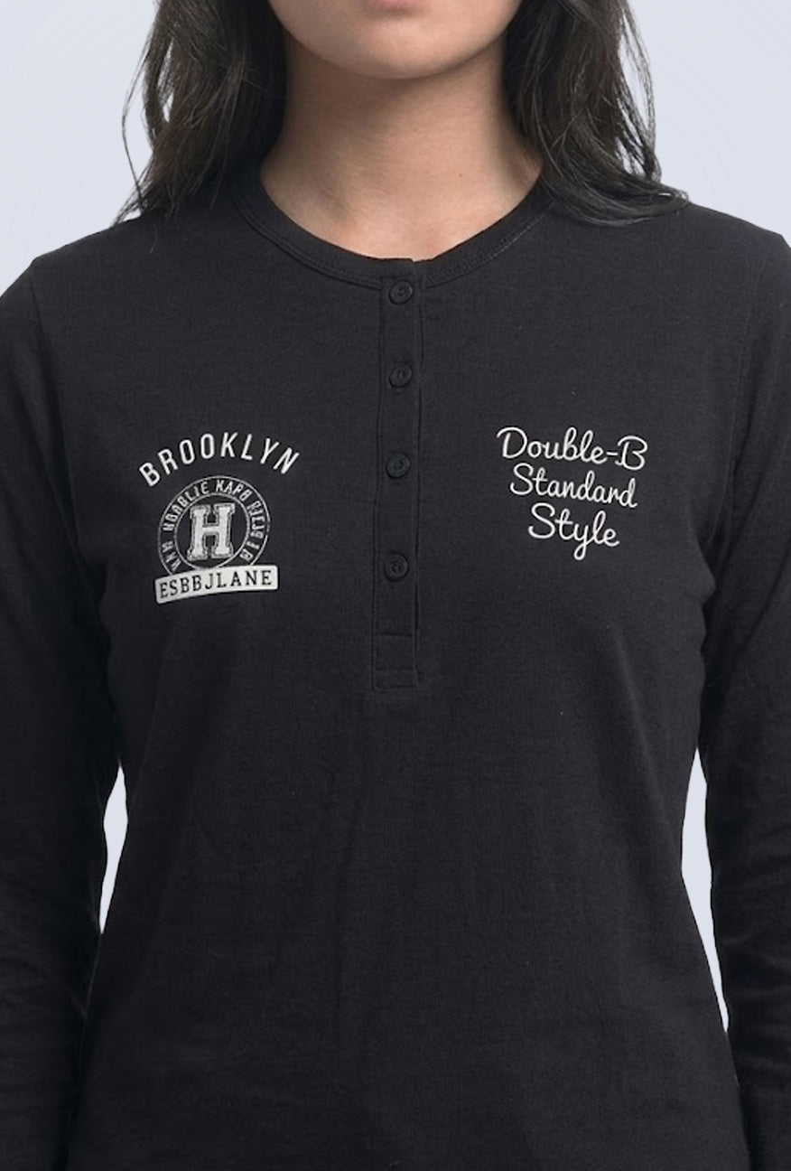 T-Shirt Lengan Panjang Mesh Black