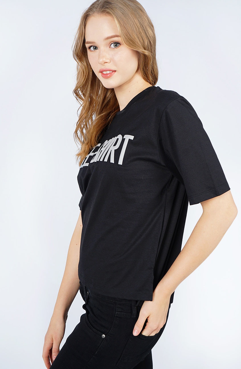 T-Shirt Regular Lengan Pendek Noemi Black