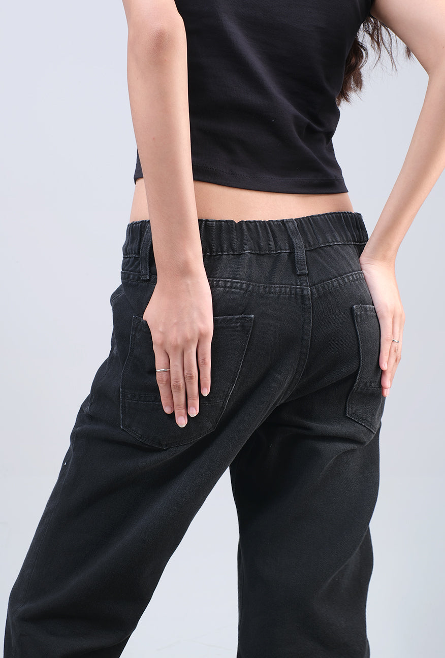 Jeans Straightcut L2 Series Dark Grey With Handmade