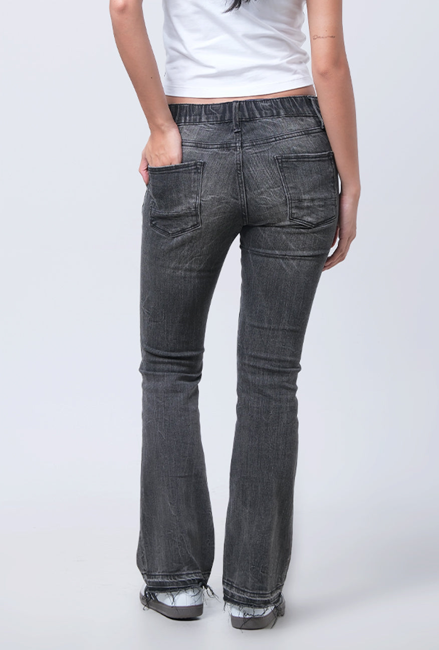 Jeans Bootcut J6 Series Grey With Handmade