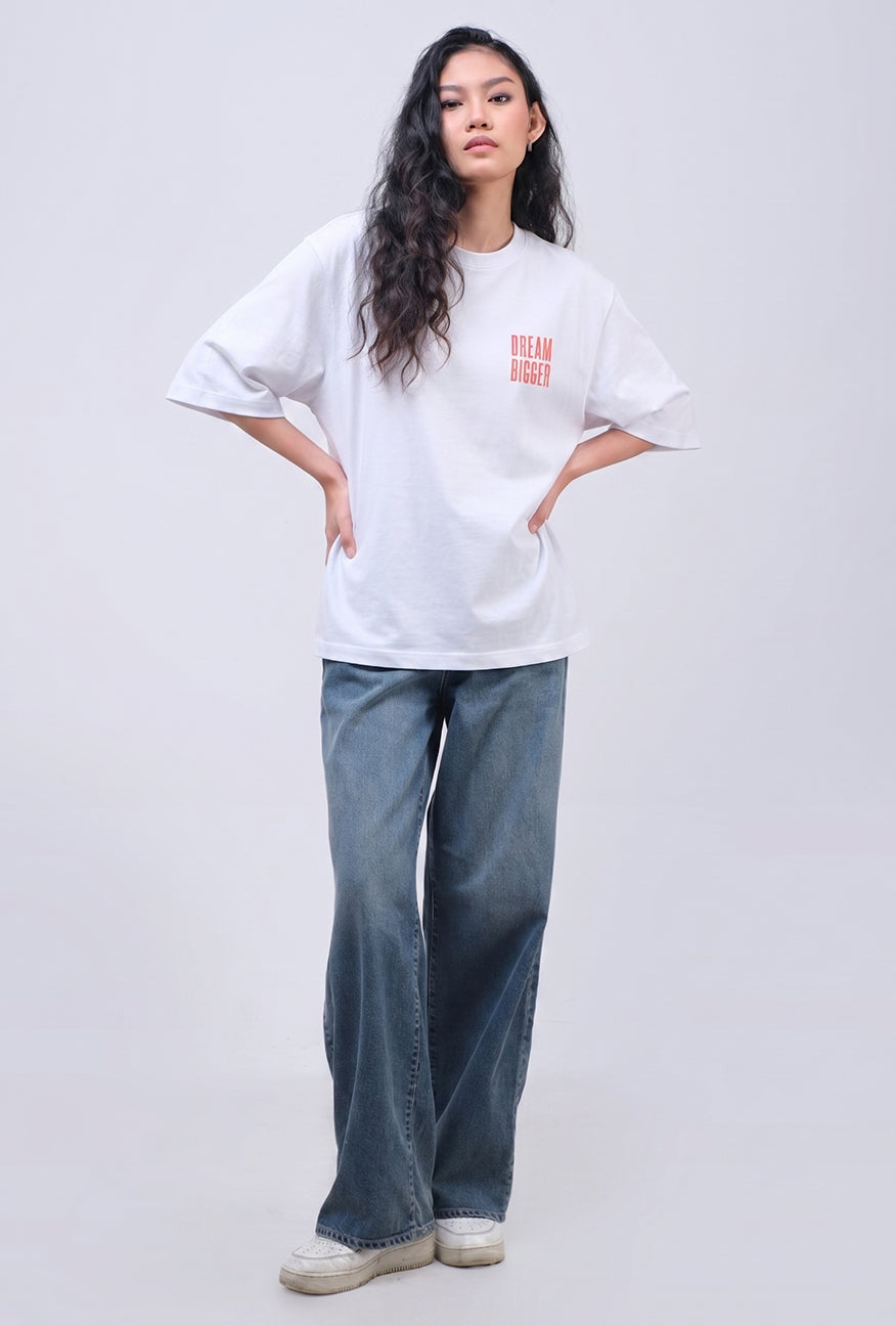T-Shirt Lengan Pendek Maurine White