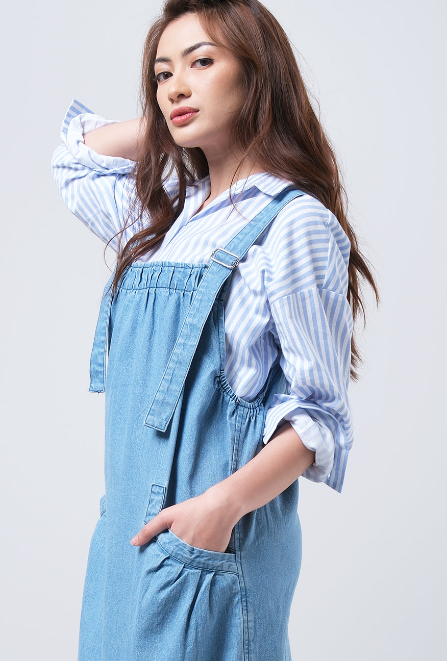 Dress Overall Calee Light Blue