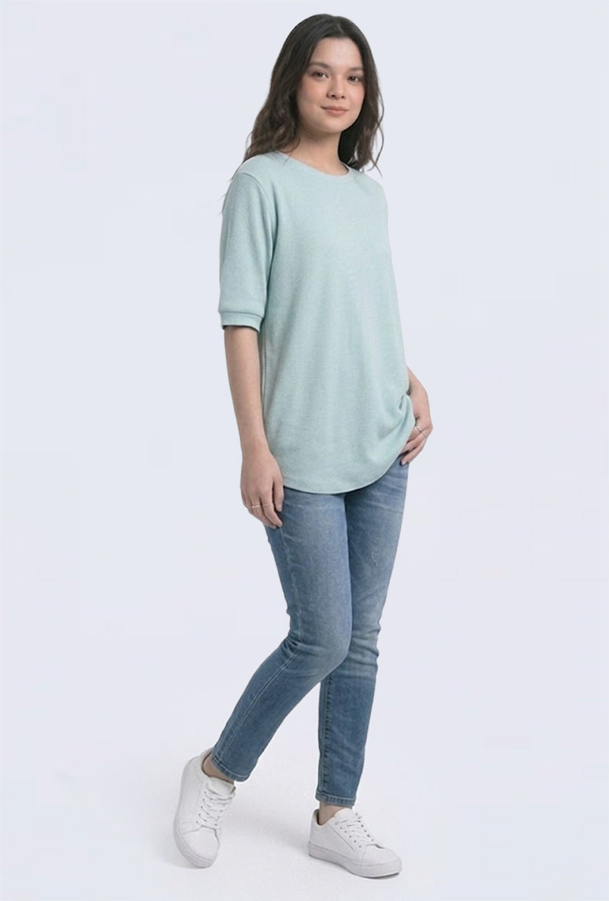 T-Shirt Lengan Pendek Elley Light Green