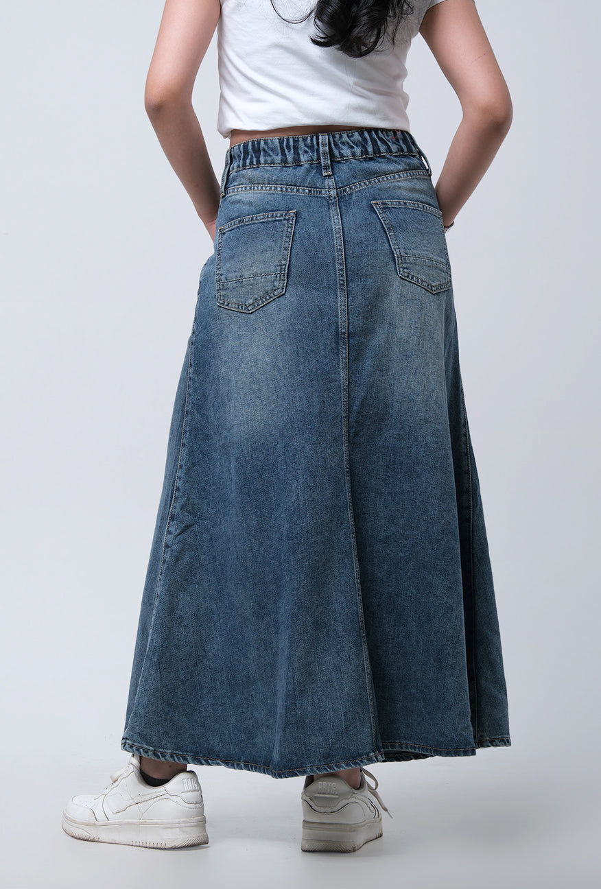 Rok Panjang Luna Medium Blue