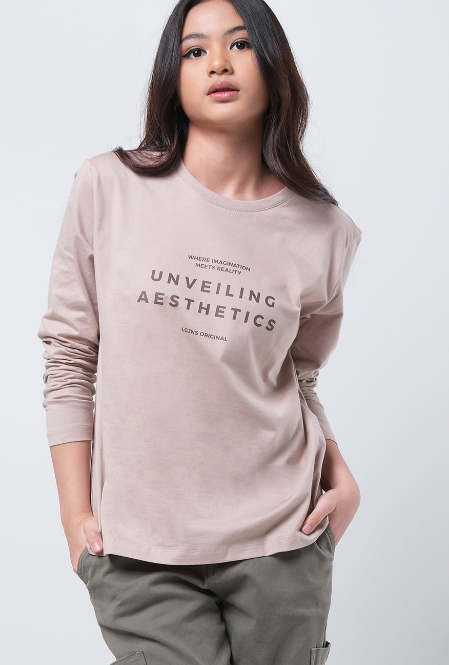 T-Shirt Lengan Panjang Alona Khaki