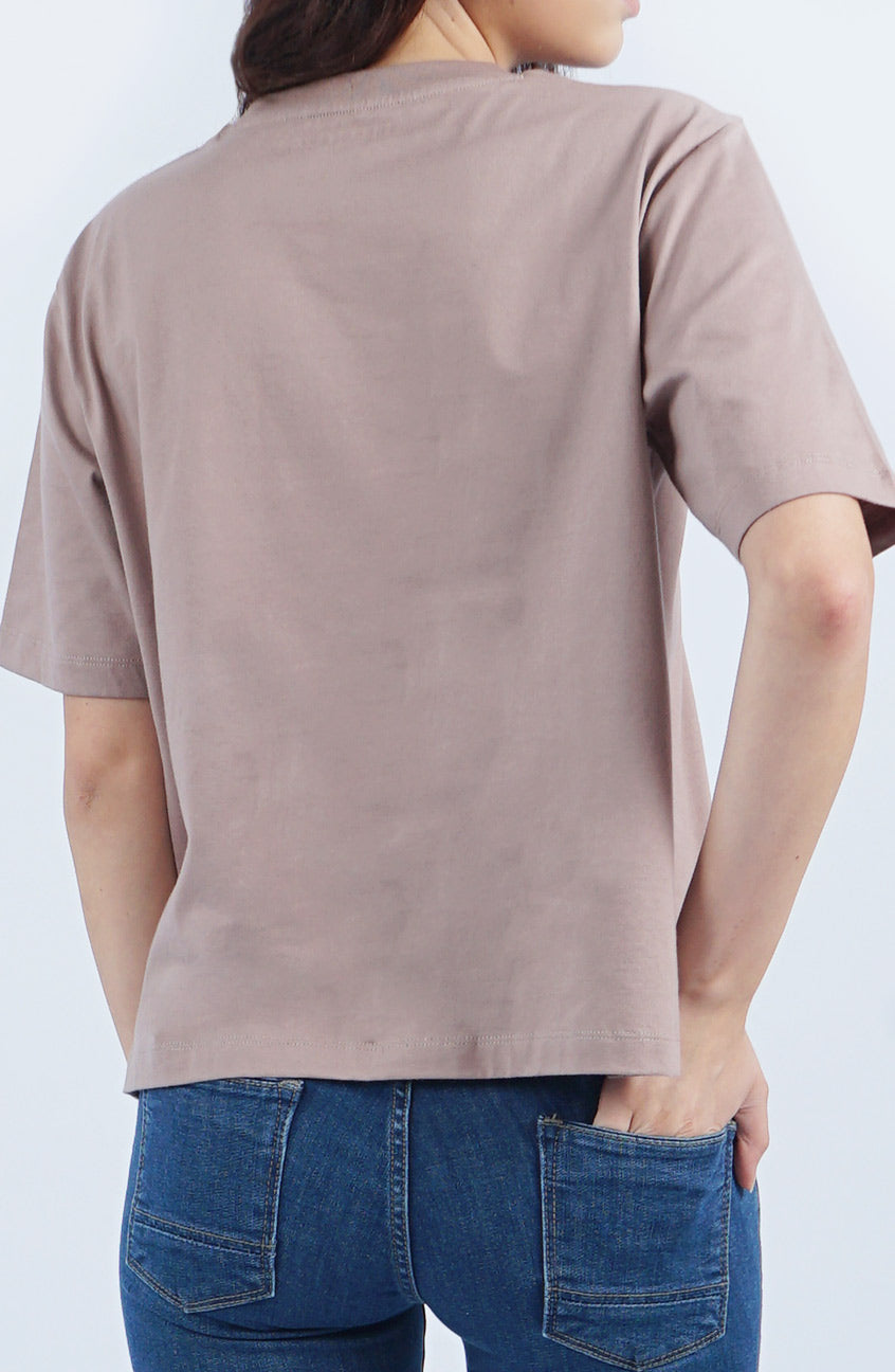 T-Shirt Lengan Pendek Calandra Brown