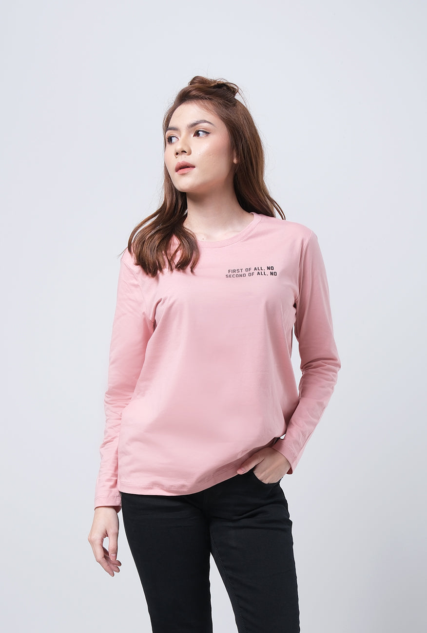 T-Shirt Lengan Panjang Darina Pink