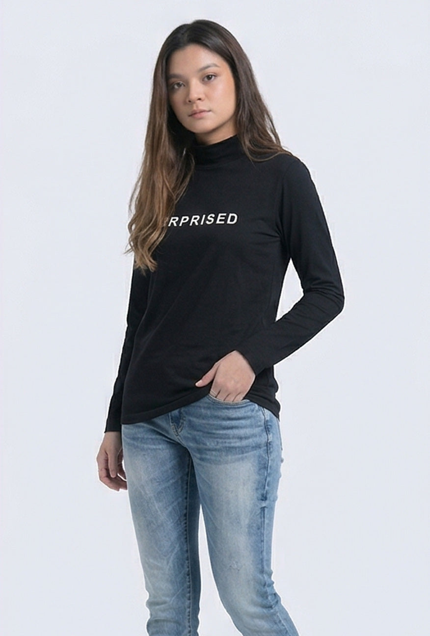 T-Shirt Lengan Panjang Kalea Black