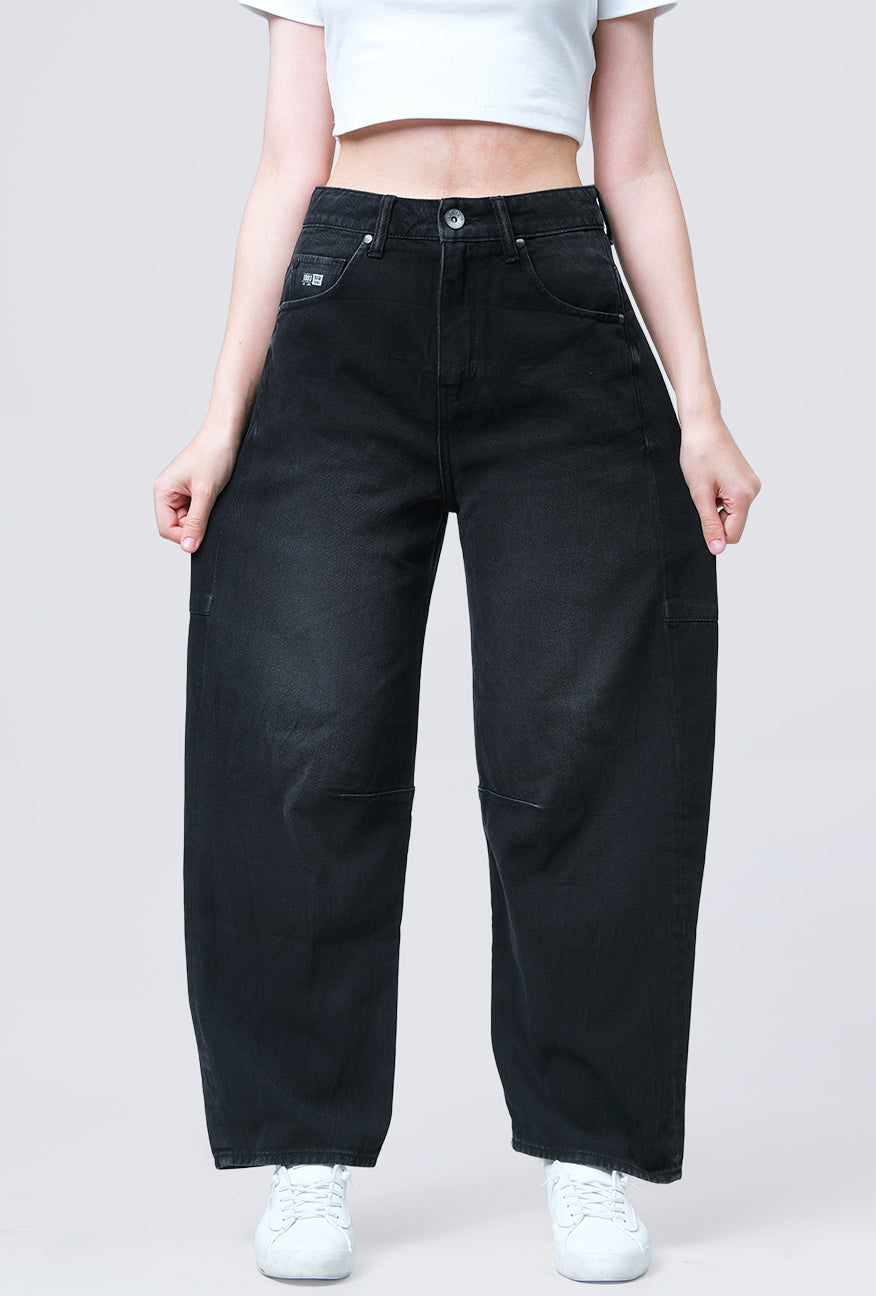 Jeans Barrel Sora Dark Grey