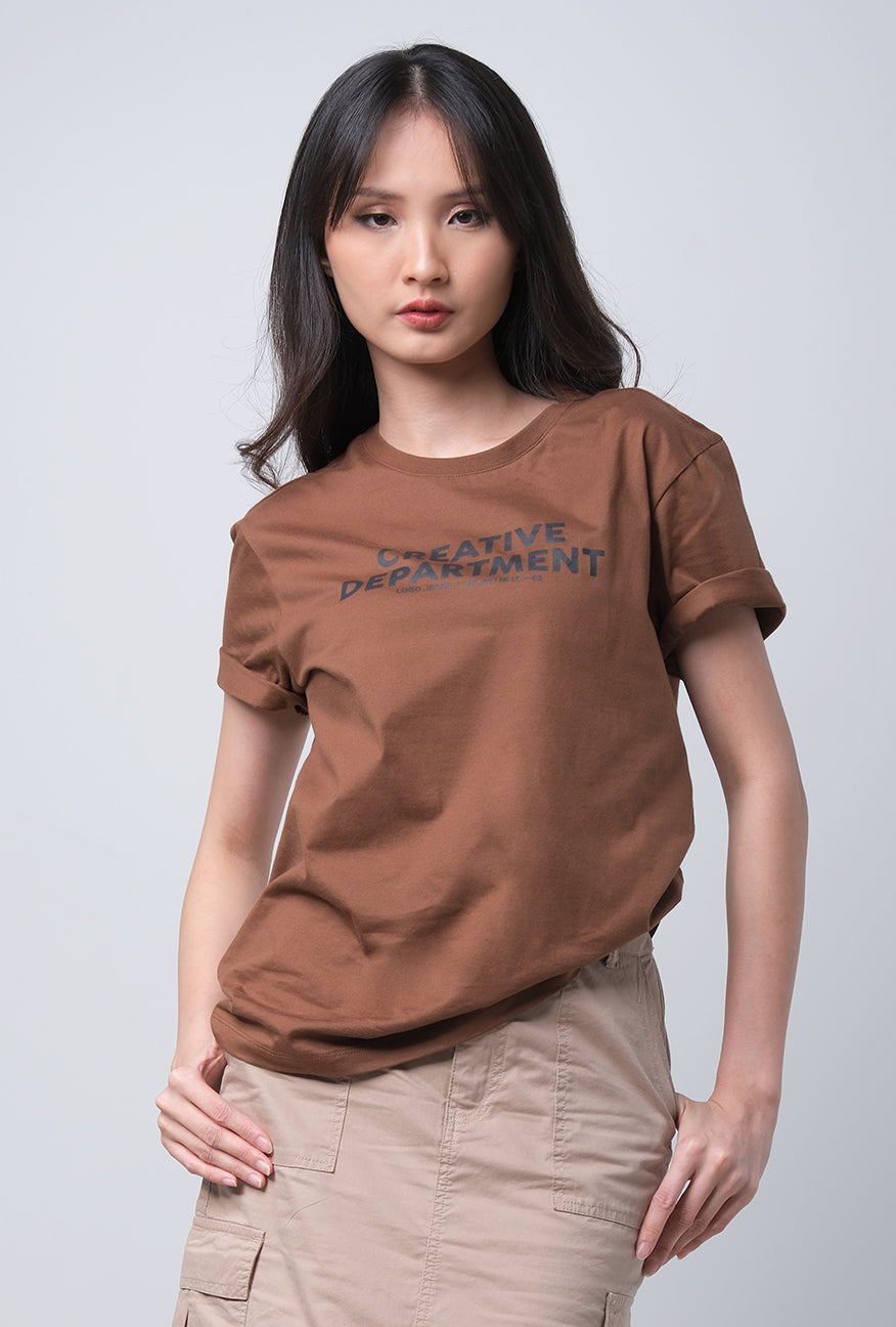 T-Shirt Lengan Pendek Dzafina Brown