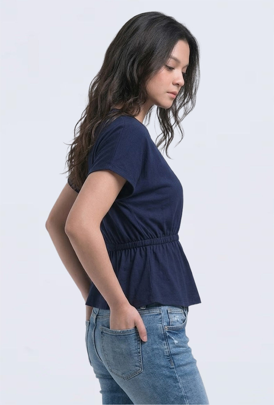 T-Shirt Lengan Pendek Biff Navy