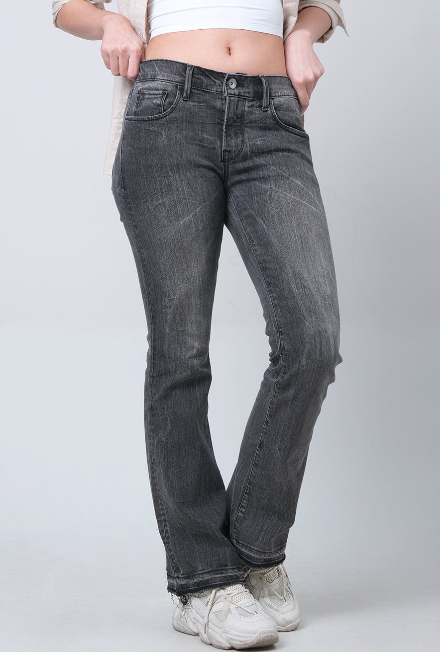 Jeans Bootcut J6 Series Grey With Handmade