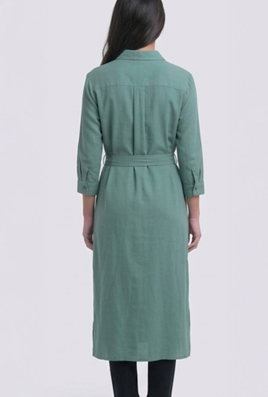 Dress Lengan Panjang Prisy Dusty Green