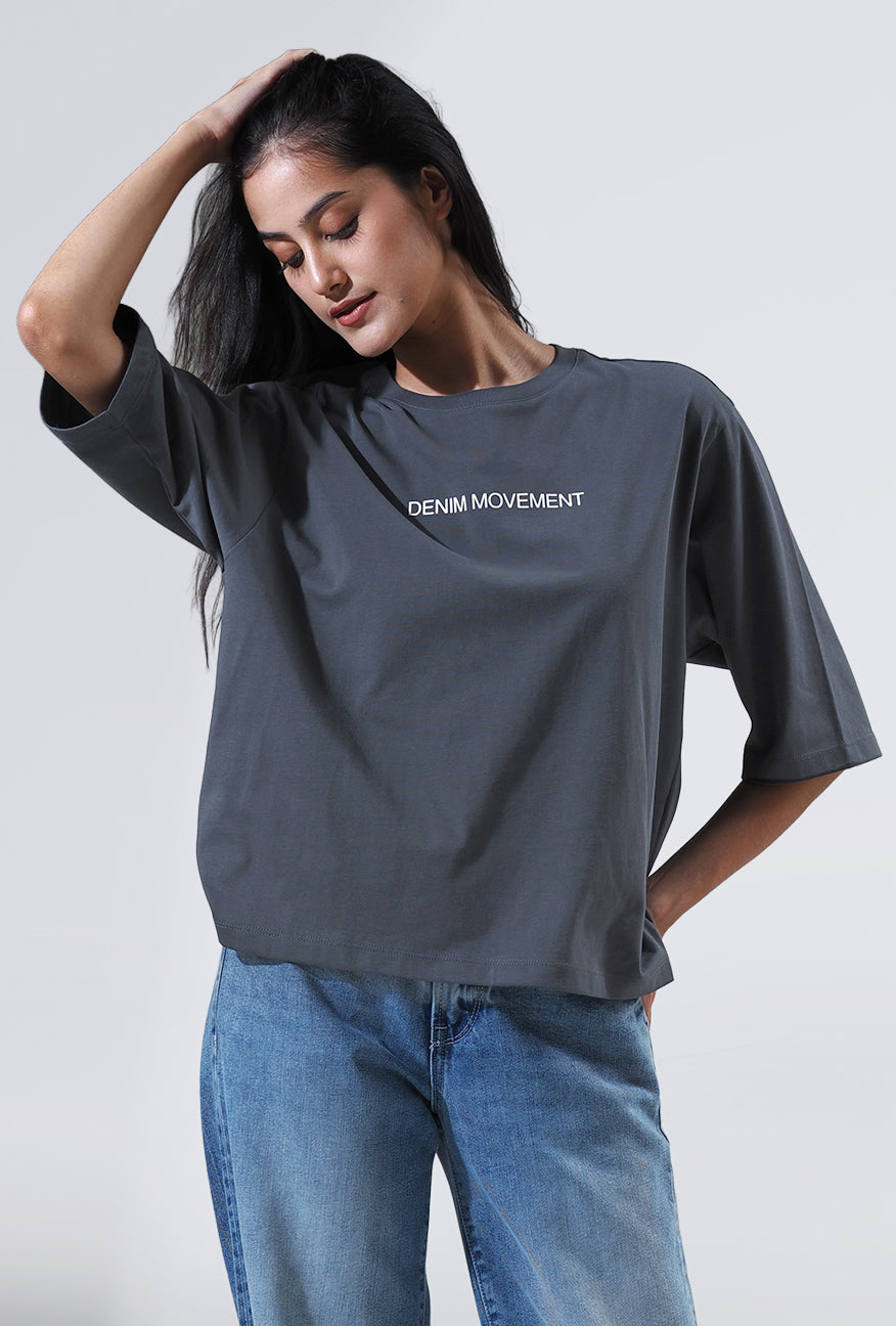T- Shirt Lengan Pendek Dwyn Dark Grey