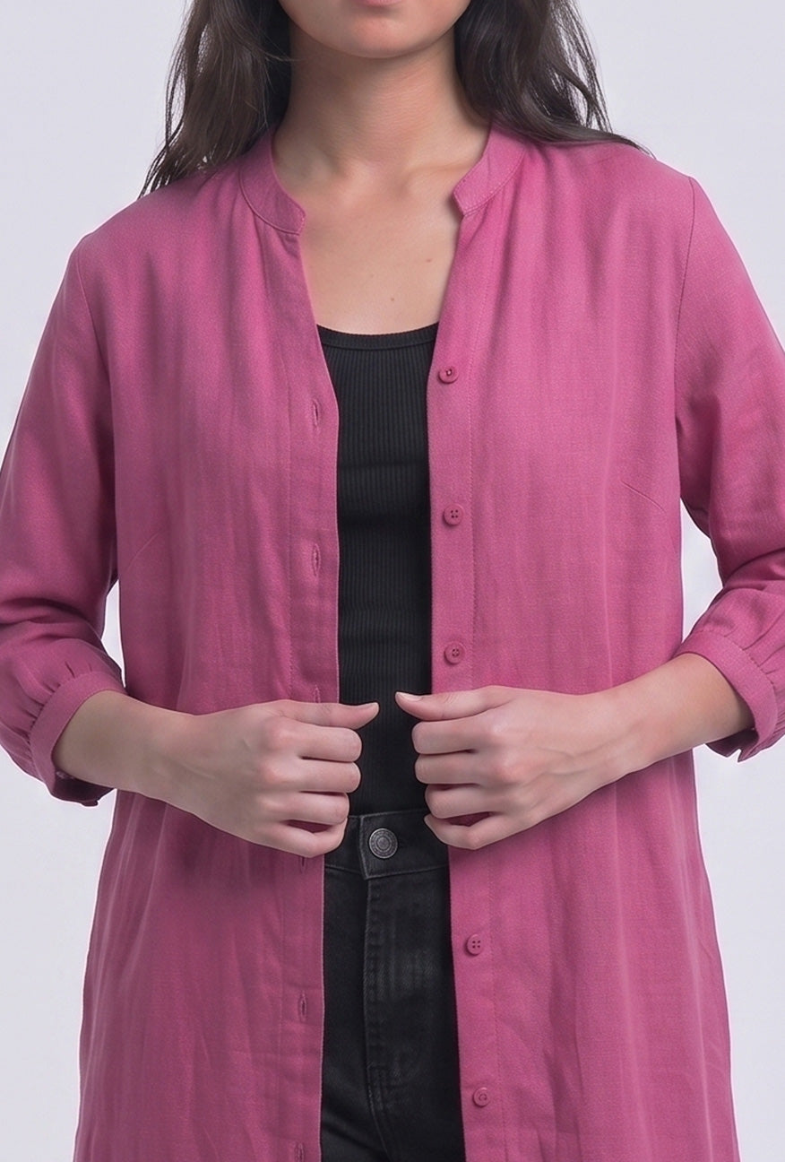 Dress Lengan Panjang Antie Pink