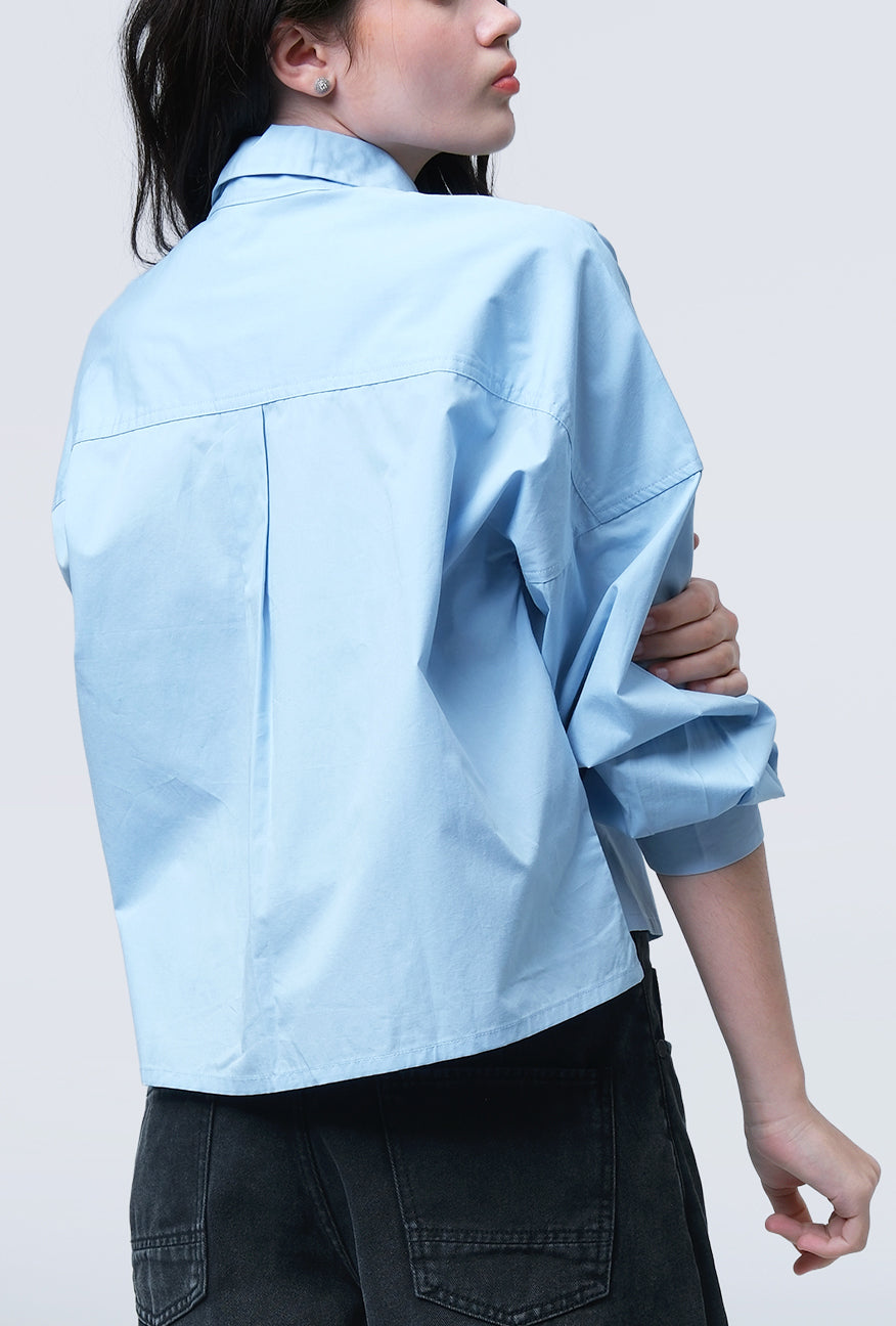 Kemeja Qara Light Blue Exclusive Online