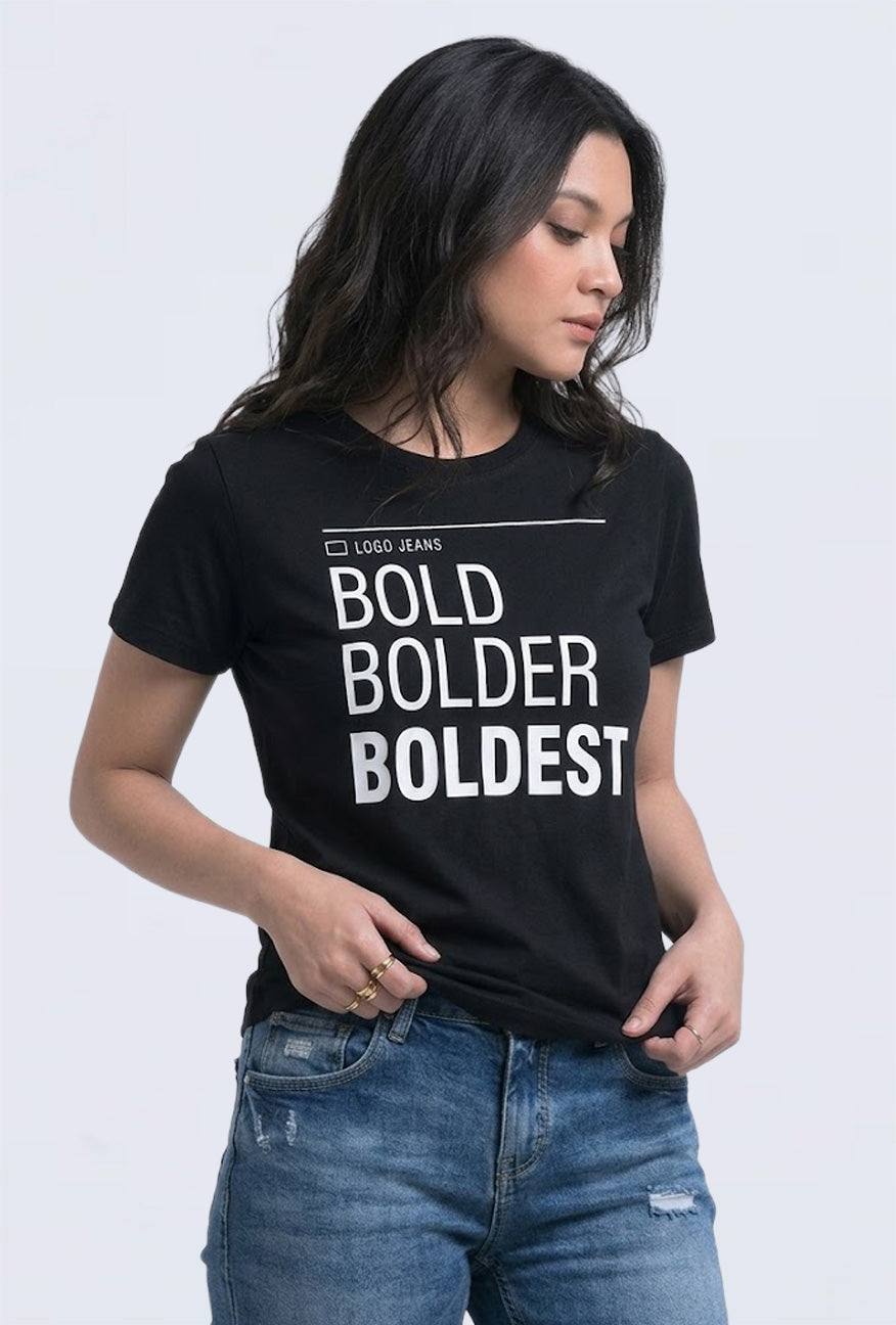 T-Shirt Lengan Pendek Stop Black