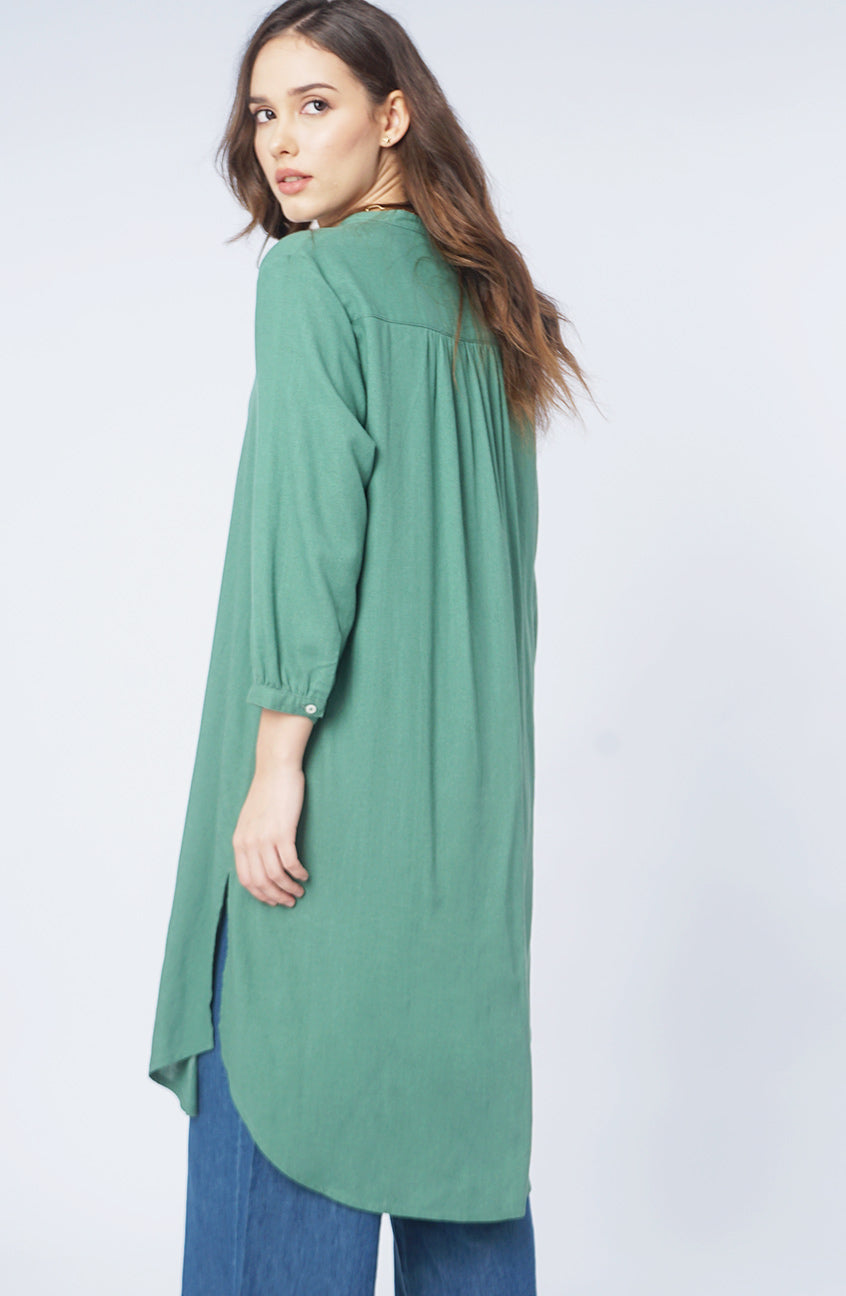 Dress Lengan Panjang Antie Dusty Green
