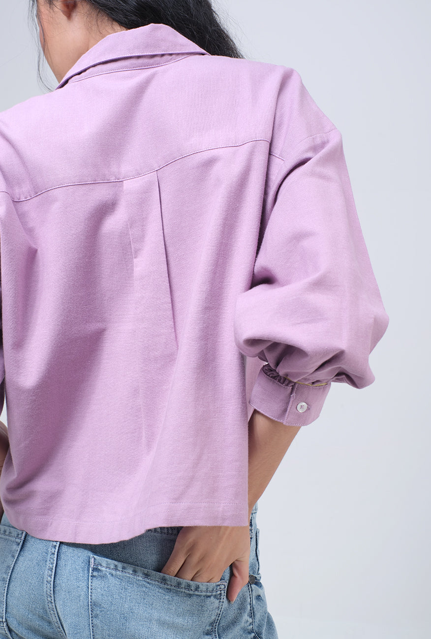 Kemeja Margin Lavender