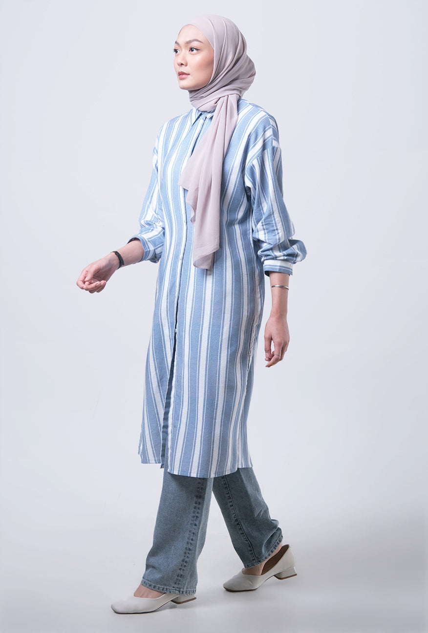 Dress Tunik Sabila Blue White