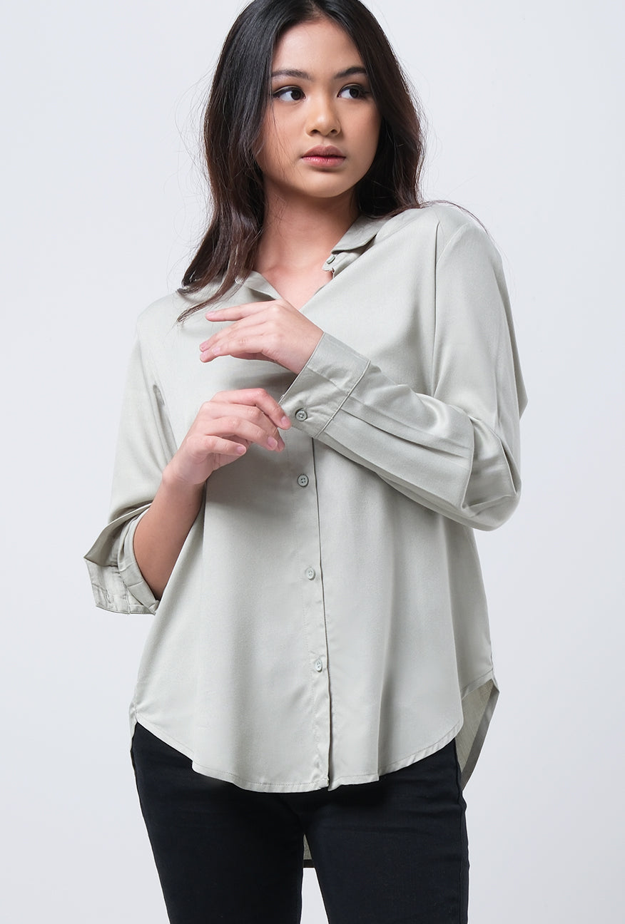 Kemeja Lengan Panjang Claudia Sage
