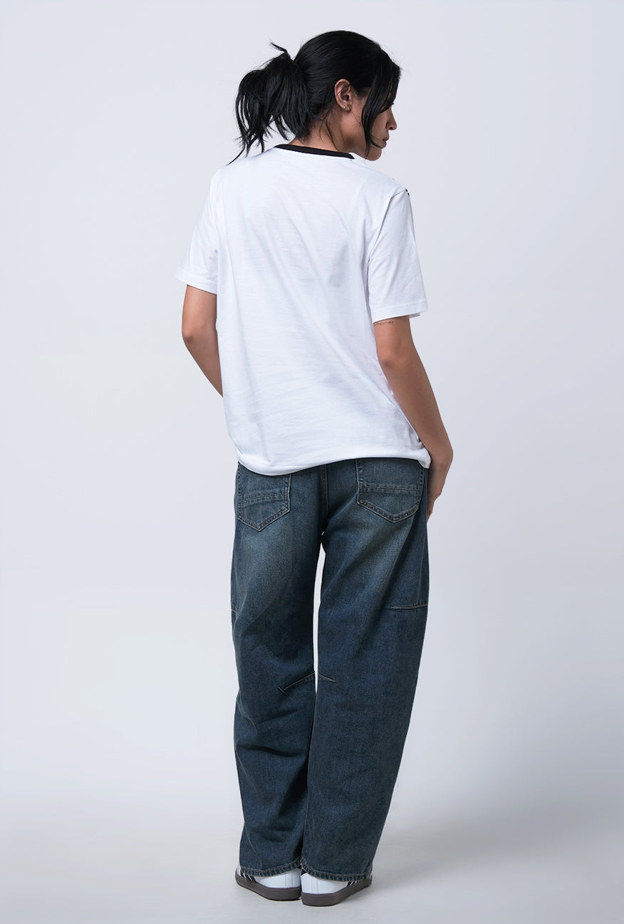 T-Shirt Lengan Pendek Regular Grier Offwhite
