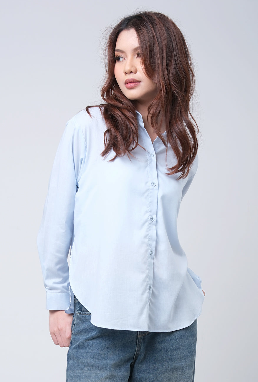 Kemeja Lengan panjang Twyla Baby Blue