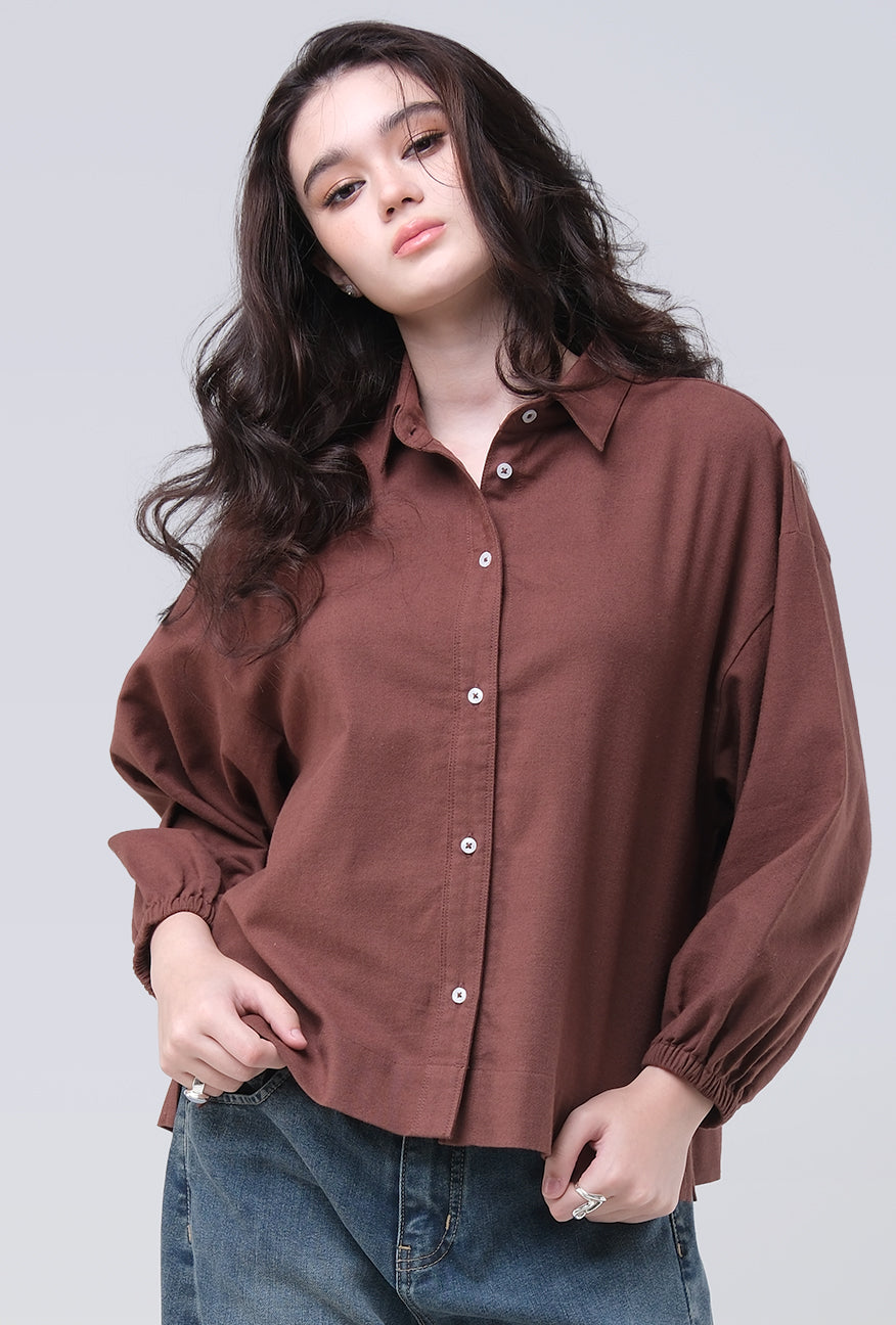 Kemeja Calula Brown