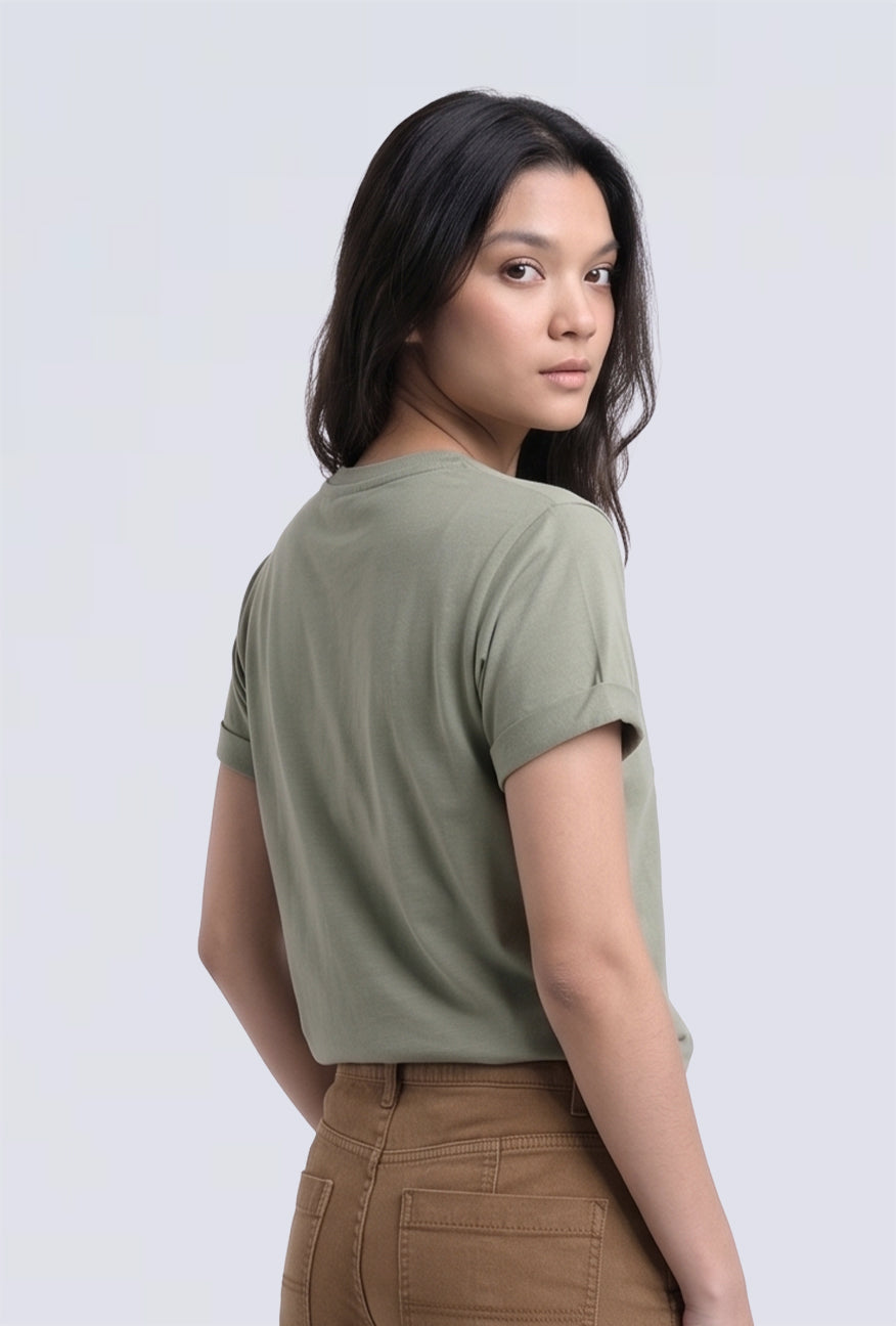 T-Shirt Boxy Lengan Pendek Alindra Sage