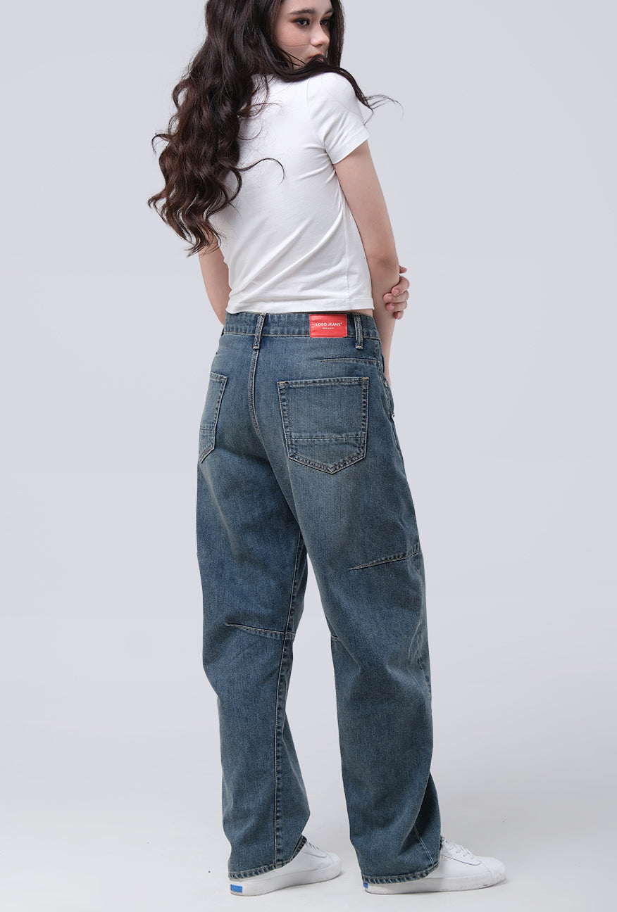 Jeans Barrel Sora Medium Blue