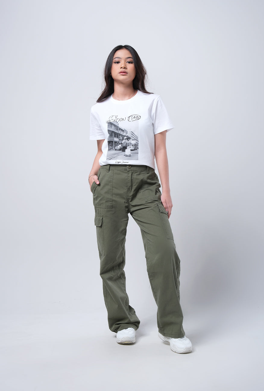 Celana Cargo Misha Olive