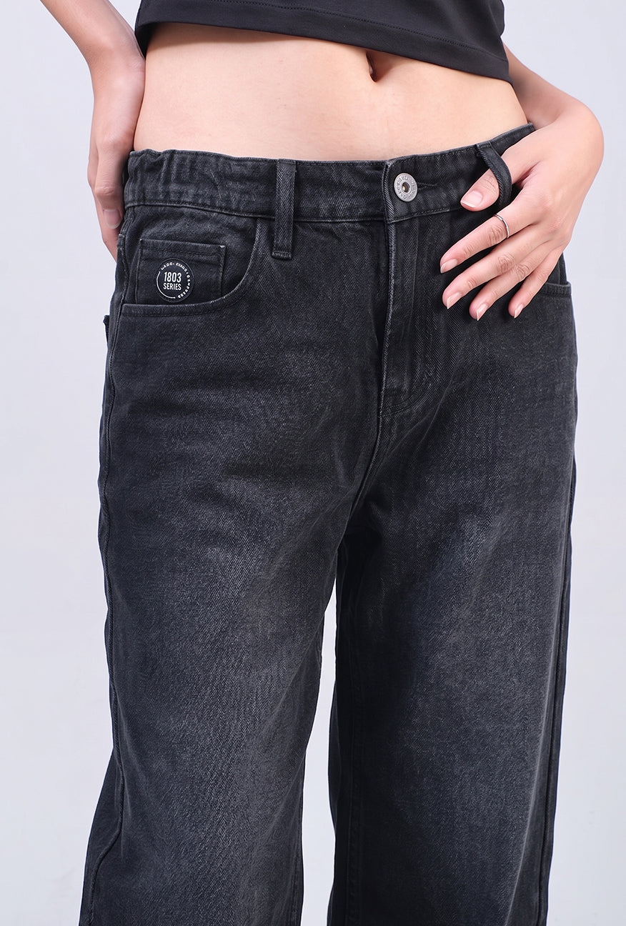 Jeans Raw Denim Loose L3 Series Dark Grey