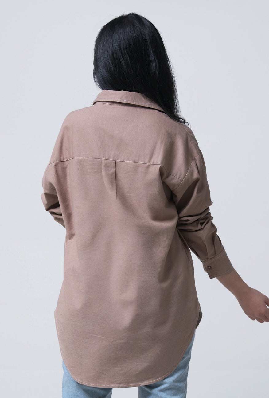 Kemeja Lengan Panjang Cala Brown