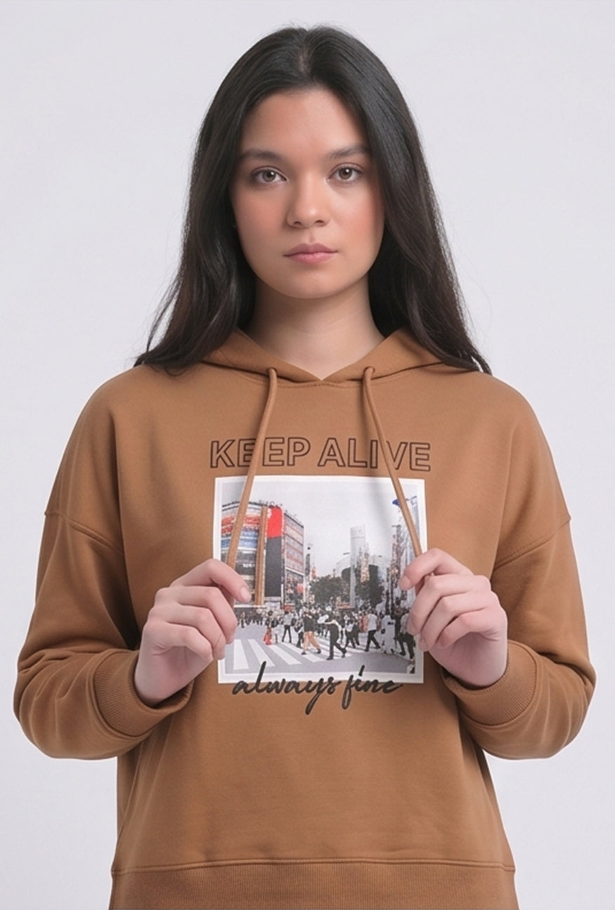 Sweater Hoodie Patricia Brown