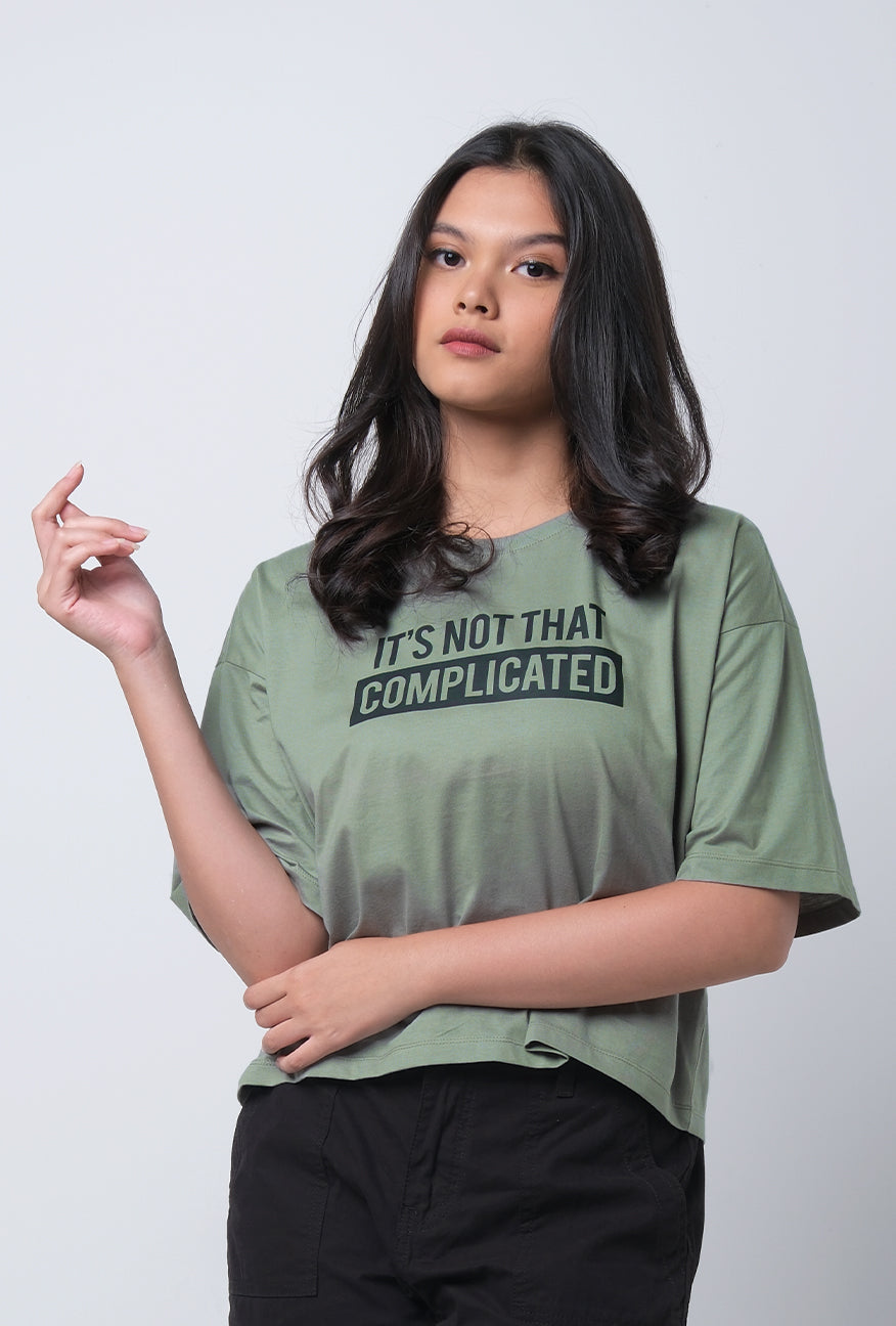 T-Shirt Lengan Pendek Ofelia Dusty Green