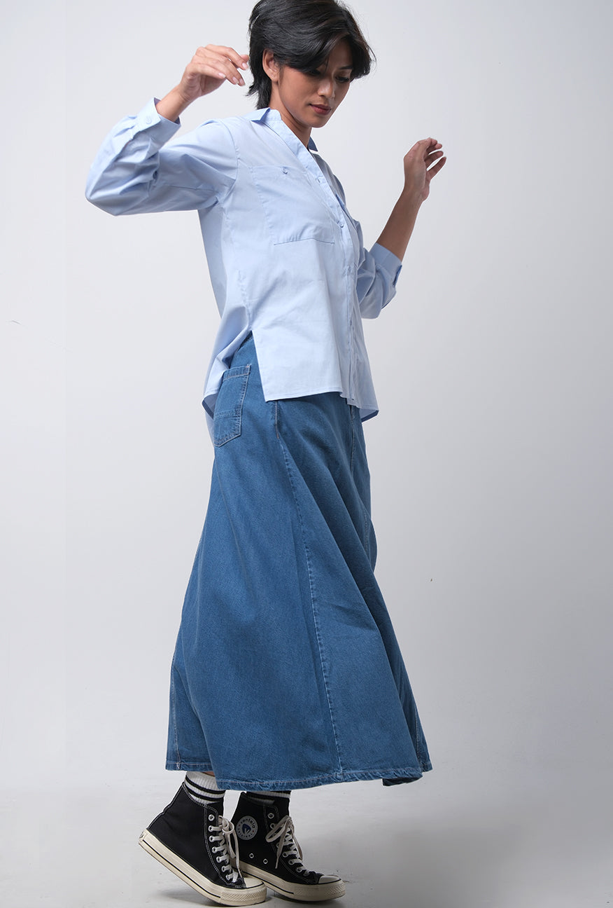 Denim Skirt Grace Medium Blue