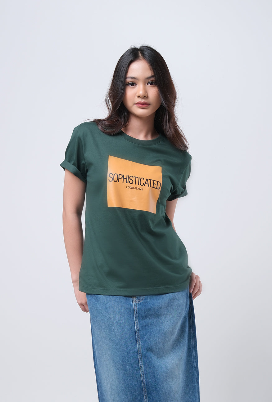 T-Shirt Basic Lengan Pendek Liam Dark Green