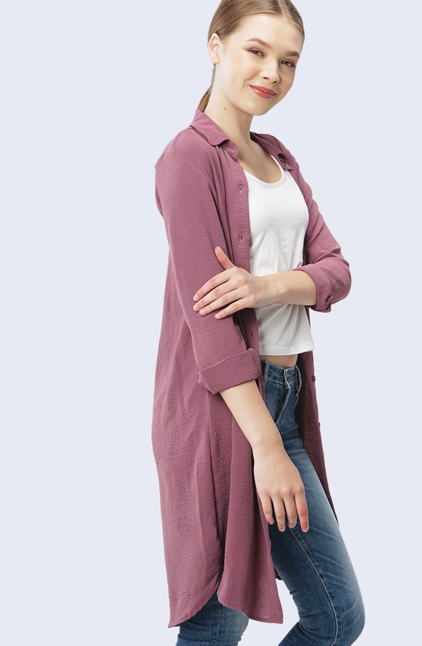 Dress Lengan Panjang Aisya Purple