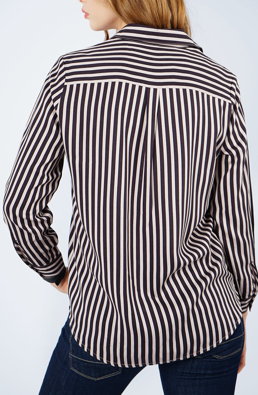 Kemeja Lengan Panjang Barly Khaki Black