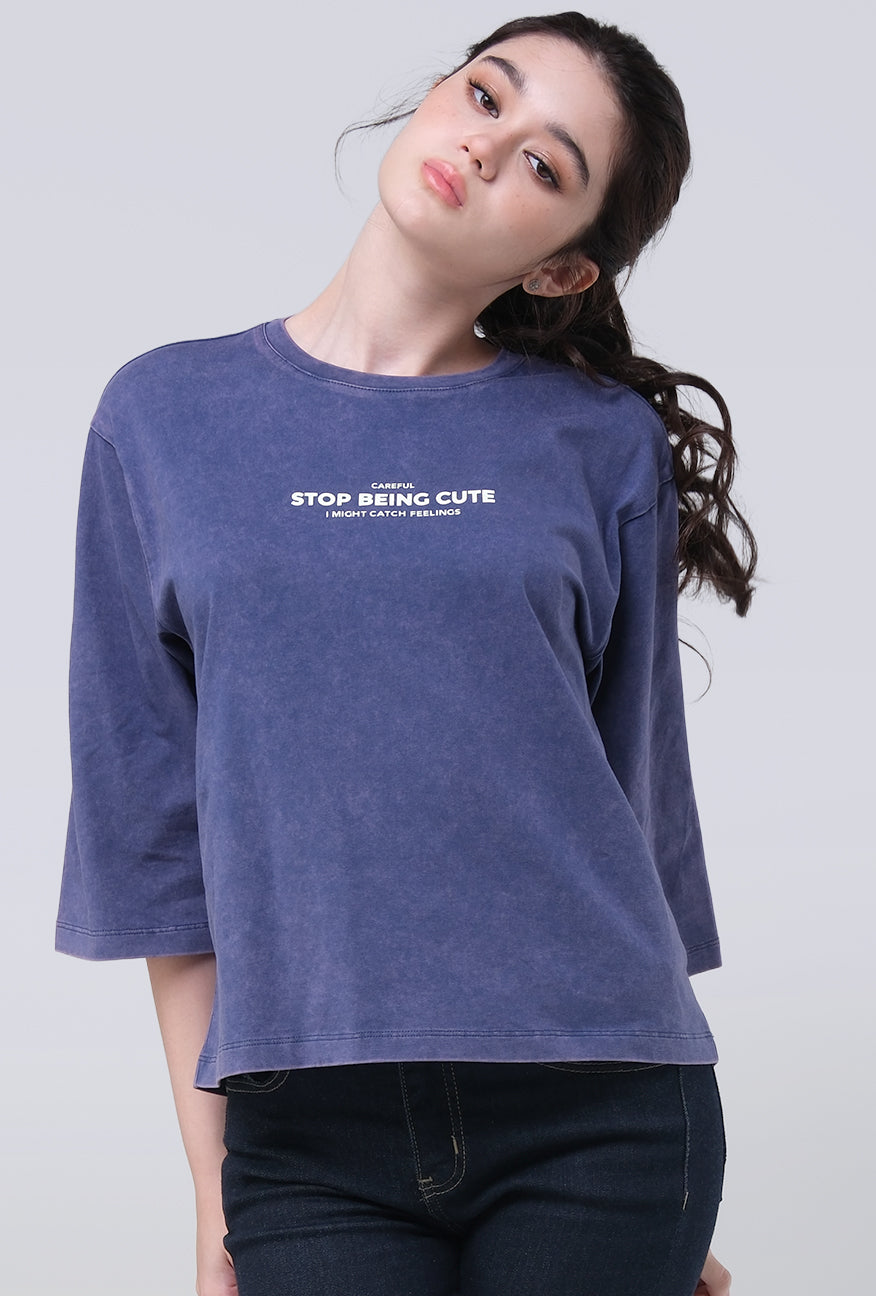 T-Shirt Lengan Pendek Marinza Blue