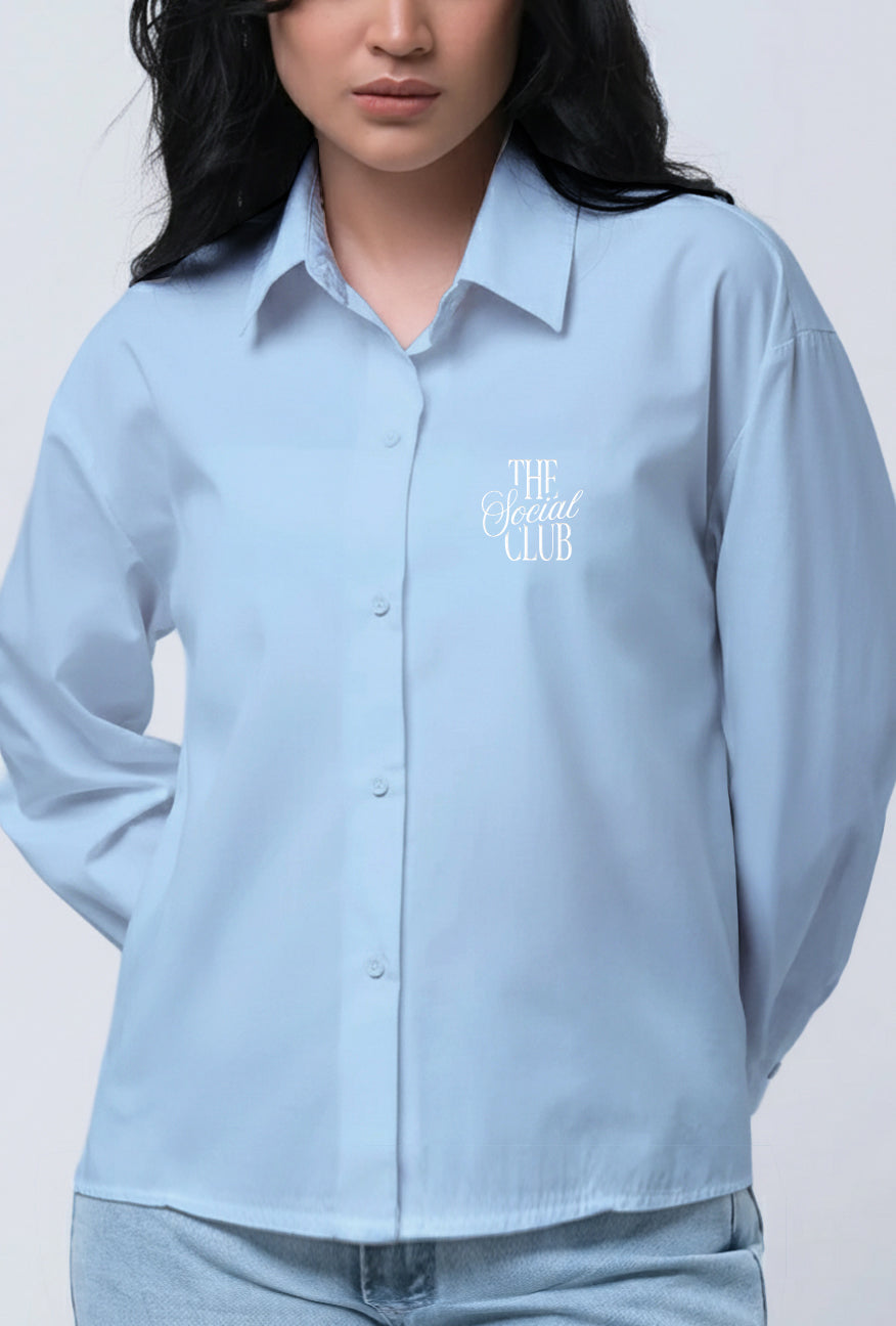 Kemeja Lengan Panjang Naveela Light Blue