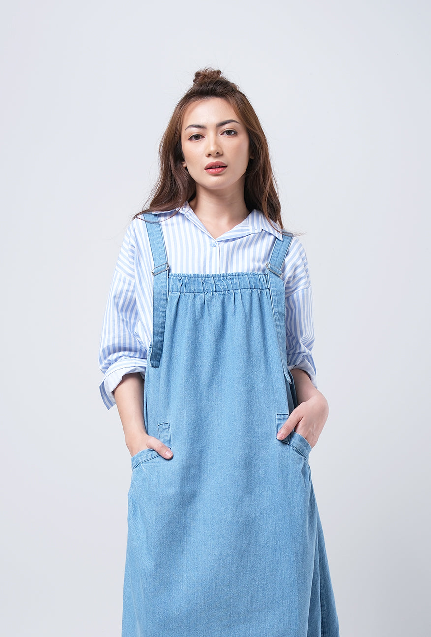 Dress Overall Calee Light Blue