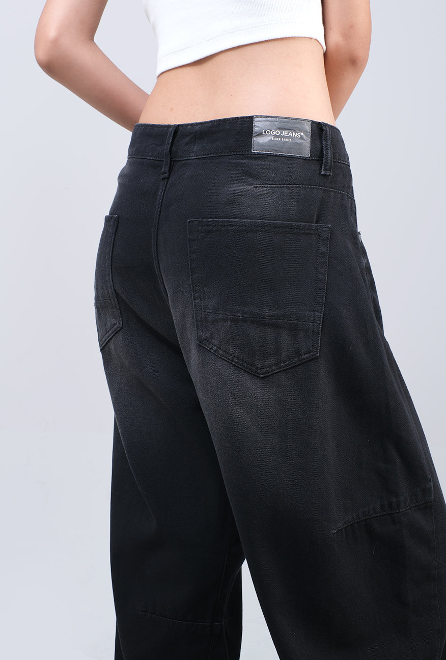 Jeans Barrel Sora Dark Grey