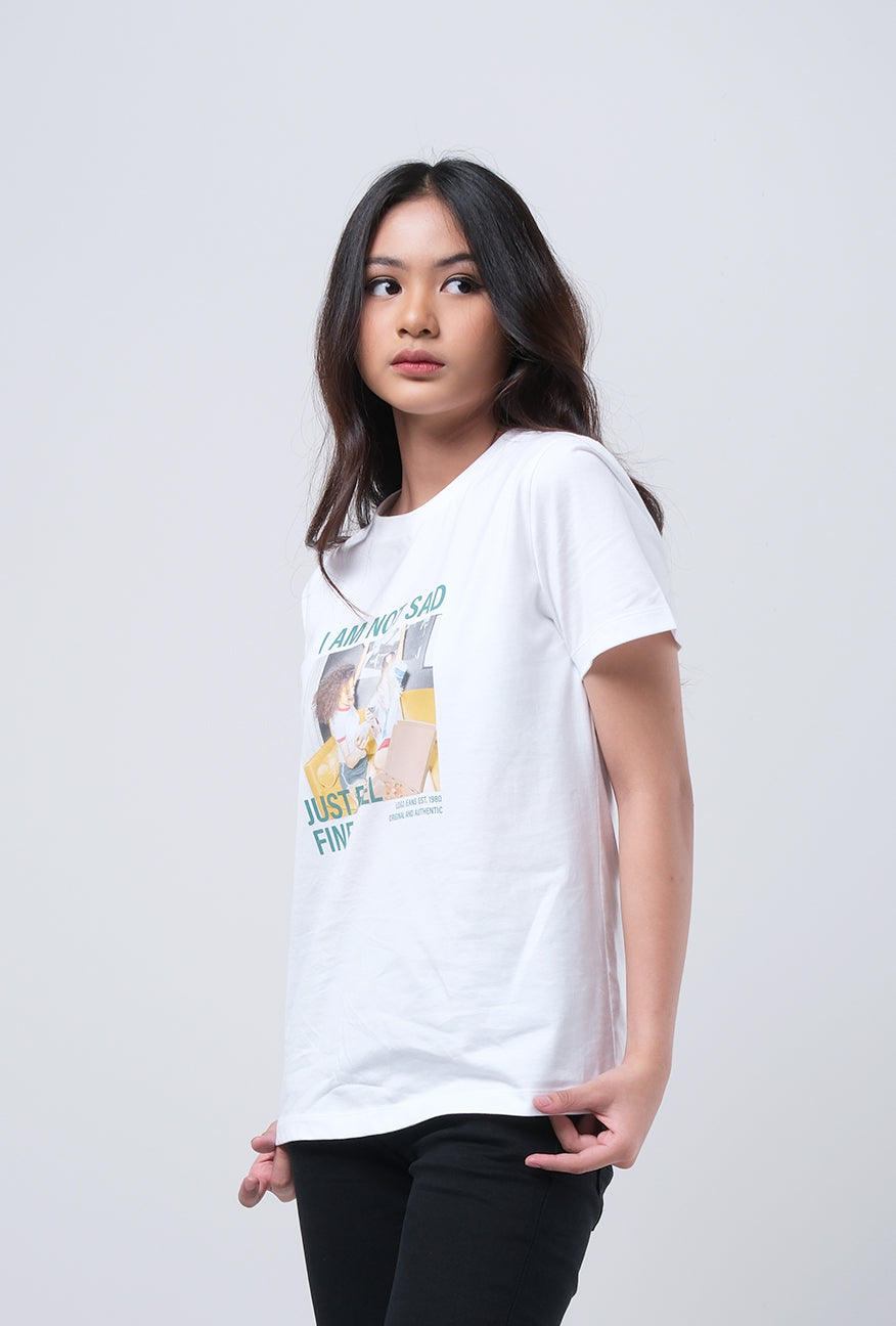 T-Shirt Basic Lengan Pendek Jade Offwhite